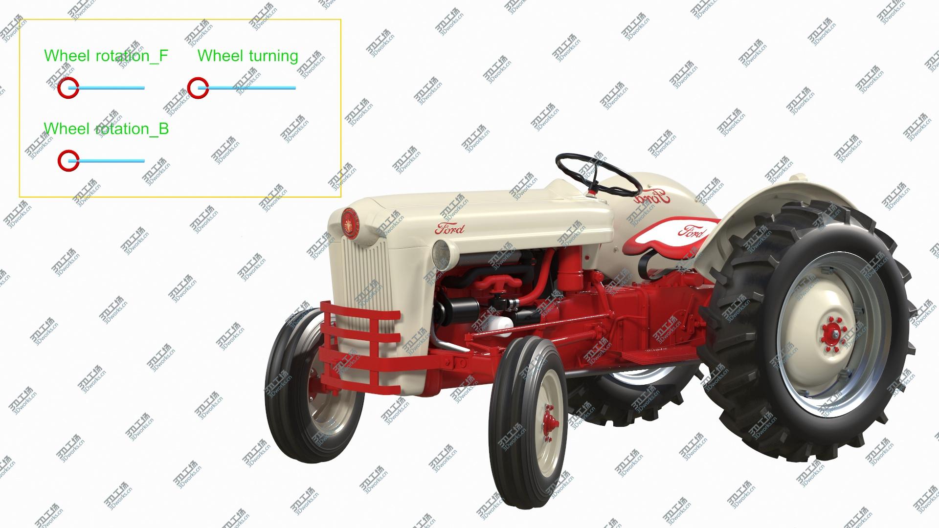 images/goods_img/202104091/Ford NAA Golden Jubilee 1953 Vintage Tractor Rigged model/3.jpg